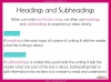 Headings and Subheadings - Years 3 and 4 Teaching Resources (slide 3/15)